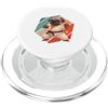 Divertente simpatico carlino karate cintura nera arte PopSockets PopGrip per MagSafe