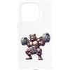 Bear Lifting Barbell Workout Fitness Str Custodia per iPhone 15 Pro Orso con bilanciere Fitness Training Muscle Building
