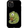 rugby chameleon mascot cute rugby oval b Custodia per iPhone 11 Pro Rugby Camaleonte Con Palla