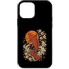 Wholesome Sketch Co Custodia per iPhone 12 mini Giapponese Koi Fish Cherry Blossom Ocean Wave Red Sun Art