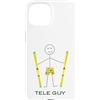 Whyitsme Design Custodia per iPhone 15 Funny Mens Tele Sci, Ragazzi Telemark sciatore