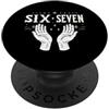 Maglietta Meme Divertente 67 Sei Sette 6 67 Sei Sette 6-7 Dolce Brainrot Italiano Meme Per Bambini PopSockets PopGrip Adesivo