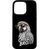 Gamer Coole Sprüche Lustiges Fun Shirt C Custodia per iPhone 15 Pro Max Chill Bro Cooler pappagallo occhiali da sole con scritta divertente giocatore