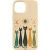 Retro Atomic Cosmic Cat Mid Century Custodia per iPhone 15 Mystic Cats Celestial Eye Moon Feline