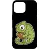 rugby chameleon mascot cute rugby oval b Custodia per iPhone 16 Pro Max Rugby Camaleonte Con Palla