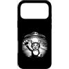 Funny Animal Meme Aliens Lover Gifts Custodia per iPhone 17 Pro Max Scena di rapimento di gatti UFO spaziali