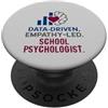 Insightful School Psychology Vibes Graph School Psychologist Data Driven Empathy Led Behavioral Brain PopSockets PopGrip Adesivo