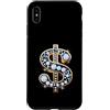 Golden Dollar Sign Diam0nds Luxury Curre Custodia per iPhone XS Max Oro Dollaro Segno Diam0nds Lusso Valuta Soldi