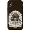 Goth Book Club Apparel Custodia per iPhone X/XS Book Club Reading Amante Bookworm Biblioteca introversa