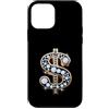 Golden Dollar Sign Diam0nds Luxury Curre Custodia per iPhone 12 mini Oro Dollaro Segno Diam0nds Lusso Valuta Soldi