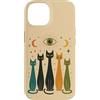 Retro Atomic Cosmic Cat Mid Century Custodia per iPhone 14 Mystic Cats Celestial Eye Moon Feline
