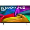 LG NANO Smart TV 4K UHD AI 50 pollici Serie NU8E 50NU8E0B3LA, Smart TV 4K, Processore con Nano Detail Enhancer, AI Chatbot, AI Concierge, HDR10 Pro, FILMMAKER Mode, Design Linear Flow, 3 HDMI, TV 2026