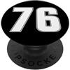 NUMBERED SPORTS ATHLETIC TEAM JERSEY DOU MAGLIA SPORT NUMERO 76 ANNO #76 ANTERIORE E DIETRO PopSockets PopGrip Adesivo