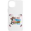Red White and Moo Festive Fun for All Ju Custodia per iPhone 14 Plus Design patriottico rosso bianco e moo per il 4 luglio 250 anni