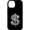Golden Dollar Sign Diam0nds Luxury Curre Custodia per iPhone 14 Oro Dollaro Segno Diam0nds Lusso Valuta Soldi
