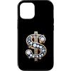 Golden Dollar Sign Diam0nds Luxury Curre Custodia per iPhone 12/12 Pro Oro Dollaro Segno Diam0nds Lusso Valuta Soldi