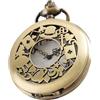 Tiong Orologio da tasca unico design cavo vintage al quarzo orologio da tasca con catena adatto per compleanno, Natale, festa del papà