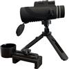 Generico Telescopio monoculare 8x40, obiettivo FMC con prisma BAK4, include supporto for telefono e treppiede - for birdwatching, caccia, concerti, escursionismo(Black)