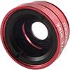 Ruilogod Fish Eye 0.67 largo del telefono mobile Angle Camera Lens Macro 2 Pz Rosso