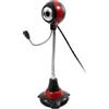 Ruilogod Tennis Ball Design PC Web Fotocamera Black Red W 3.5mm Microfono