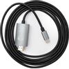System-S Cavo HDMI 200 cm 4K standard maschio a USB 3.1 tipo C maschio adattatore bianco