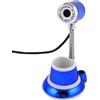 Ruilogod Altezza regolabile USB MIC per fotocamera PC Webcam blu blu