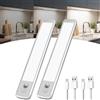 TANSOOL+ Luce Armadio LED con Sensore di Movimento, USB-C Ricaricabile Luce Armadio, LED Sottopensile per Cucina, Scale, Soggiorno, Camere da Letto (21cm, 2 Pezzi)