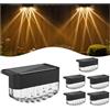 Aourow Lampada Solare Parete per Esterni,Confezione da 6 Luci Solari LED Impermeabili IP65 per Uso Esterno, Lampade Solari Bianche Calde Esterni,Decorazione del Terrazze, Balconi, Recinzioni, Giardino