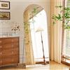 NEUWEABY Specchio da pavimento ad arco 165 x 60cm con specchio a figura intera con supporto, grande specchio a tutto il corpo da appendere o appoggiato alla parete per camera da letto,Argento