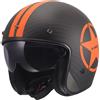 LS2 Casco OF601 BOB 2 CARBON 06 STAR Nero Arancione LS2