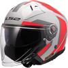 LS2 Casco OF603 INFINITY 2 FOCUS Grigio Rosso LS2