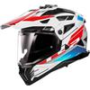 LS2 Casco MX702 PIONEER 2 NAMIB Bianco Rosso Blu LS2
