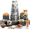 Broadway Basketeers Cestino regalo alimentare Torre Snack Regali per donne, uomini, famiglie, college, consegna per vacanze, apprezzamento, ringraziamento, aziendale, pacchetto di cura guarisci presto