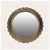 KeyHome Store Specchio Arrotondato con Cornice in Ottone a Petali