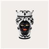 KeyHome Store Vaso Testa di Moro Uomo in Ceramica Nera