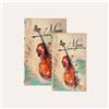 KeyHome Store Coppia di Scatole Libro "Violino"