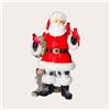 KeyHome Store Statuina Babbo Natale con Uccelli Rossi in Resina