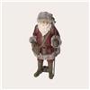 KeyHome Store Statuina in Resina di Babbo Natale con Sacco di Doni