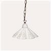 KeyHome Store Lampadario a Sospensione in Ceramica Bianca Rustica