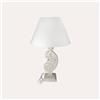 KeyHome Store Lampada Shabby Chic con Base in Legno Decapato