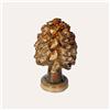 KeyHome Store Pigna in Ceramica Marrone Lucido H. 18 cm