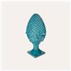 KeyHome Store Pigna in Ceramica Color Petrolio H. 50cm