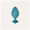 KeyHome Store Pigna in Ceramica Petrolio H. 35cm