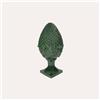 KeyHome Store Pigna in Ceramica Verde H. 35cm