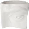 KeyHome Store Vaso in Ceramica Bianca Opaca a Forma di Occhio