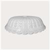 KeyHome Store Paralume Rotondo 42 cm in Ceramica Bianca Traforata