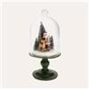 KeyHome Store Teca in Vetro con Babbo Natale e Cerbiatto