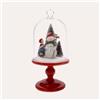 KeyHome Store Teca in Vetro con Pupazzo di Neve e Luci LED