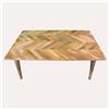 KeyHome Store Tavolino in Legno Marrone Chiaro