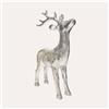 KeyHome Store Cervo Decorativo Natalizio Argento H.61x41 cm